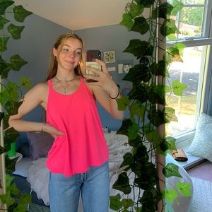 Bright pink athletic top